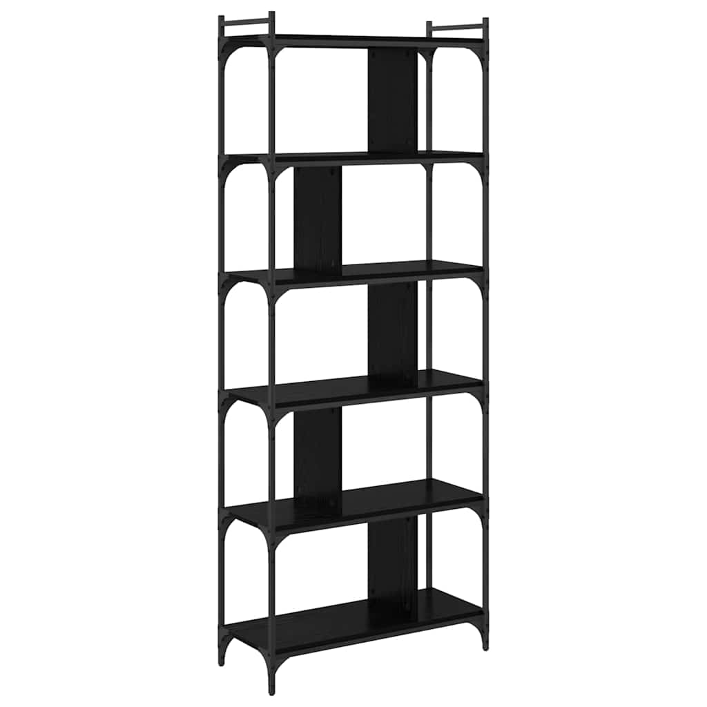 Libreria Rovere nero 76 x 32 x 192 cm Legno multistrato