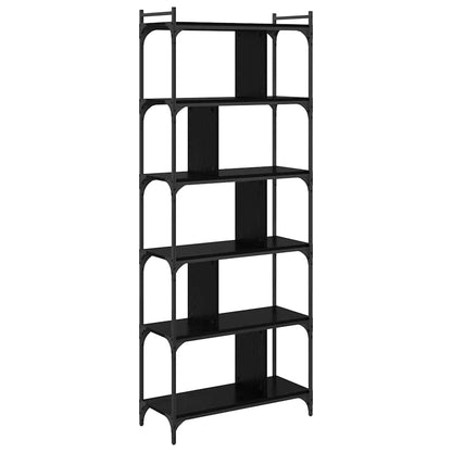 Libreria Rovere nero 76 x 32 x 192 cm Legno multistrato