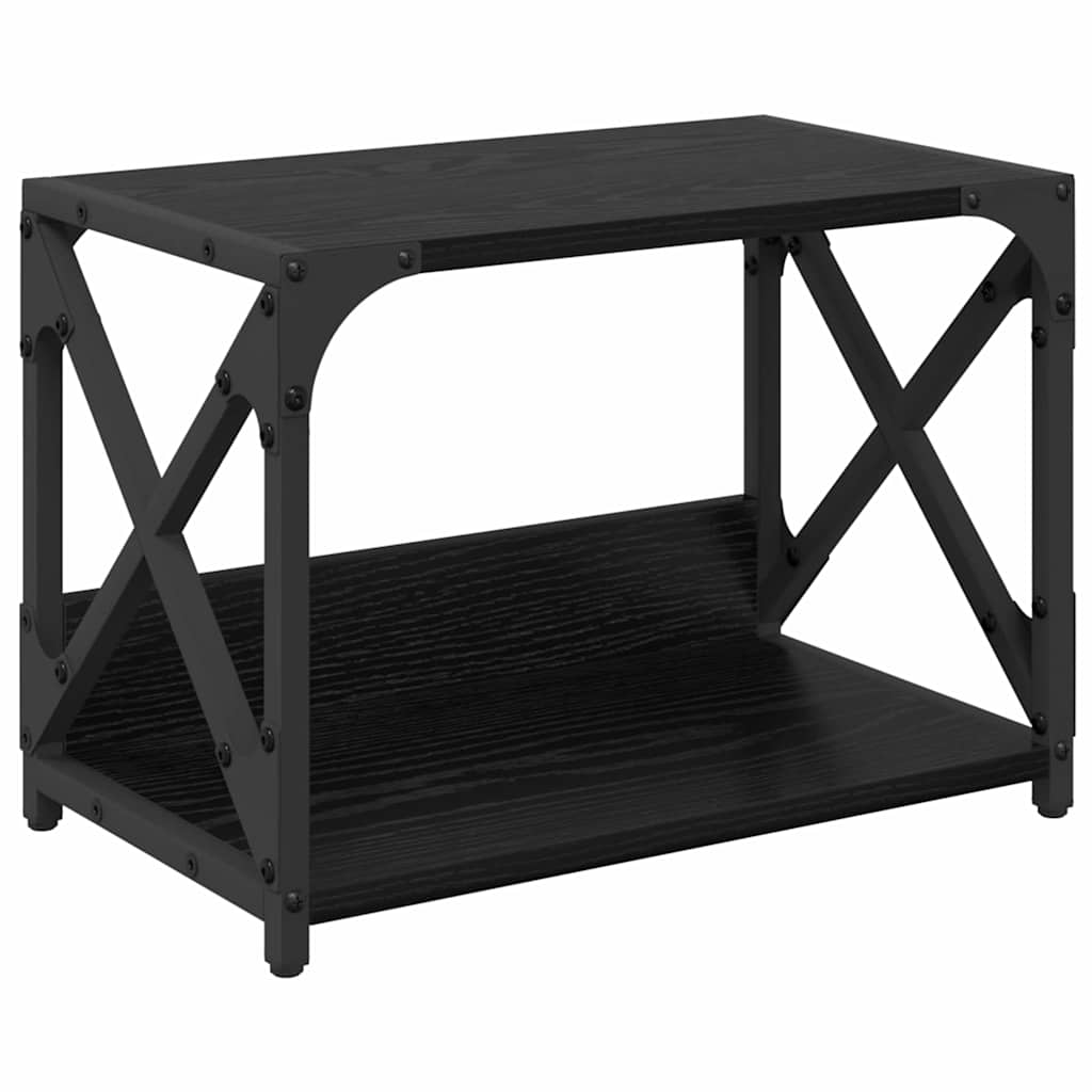 Supporto per Stampante Rovere Nero 44 x 26 x 31.5 cm