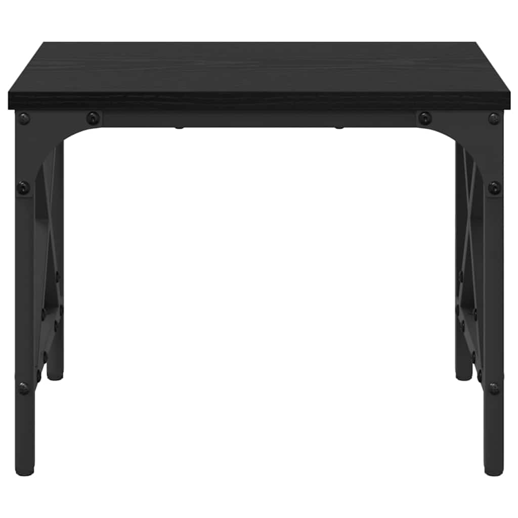 Supporto per Stampante Regolabile Rovere Nero 40 x 30 x 31 cm