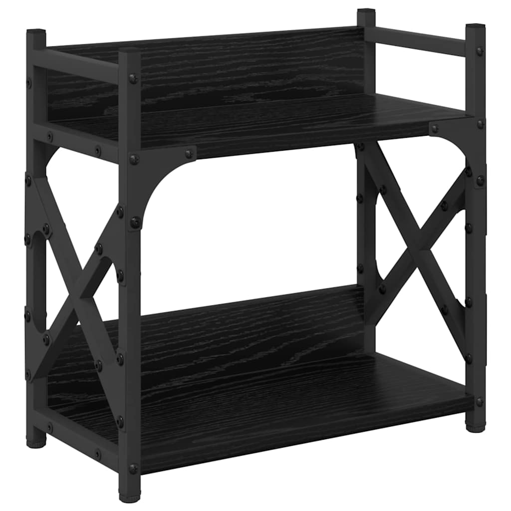 Supporto per Stampante Rovere Nero 40 x 20 x 40 cm