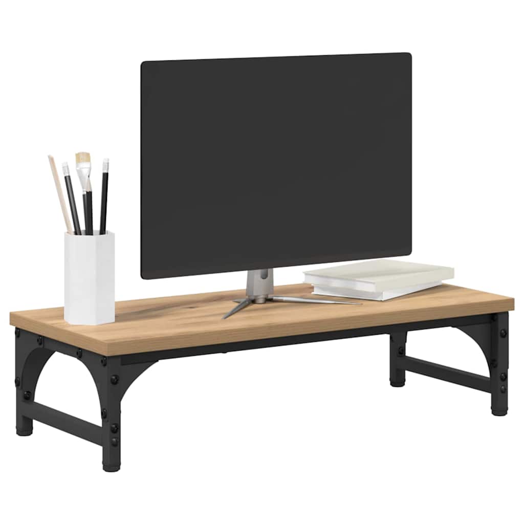 Supporto per Monitor Rovere artigianale 55 x 23 x 14 cm