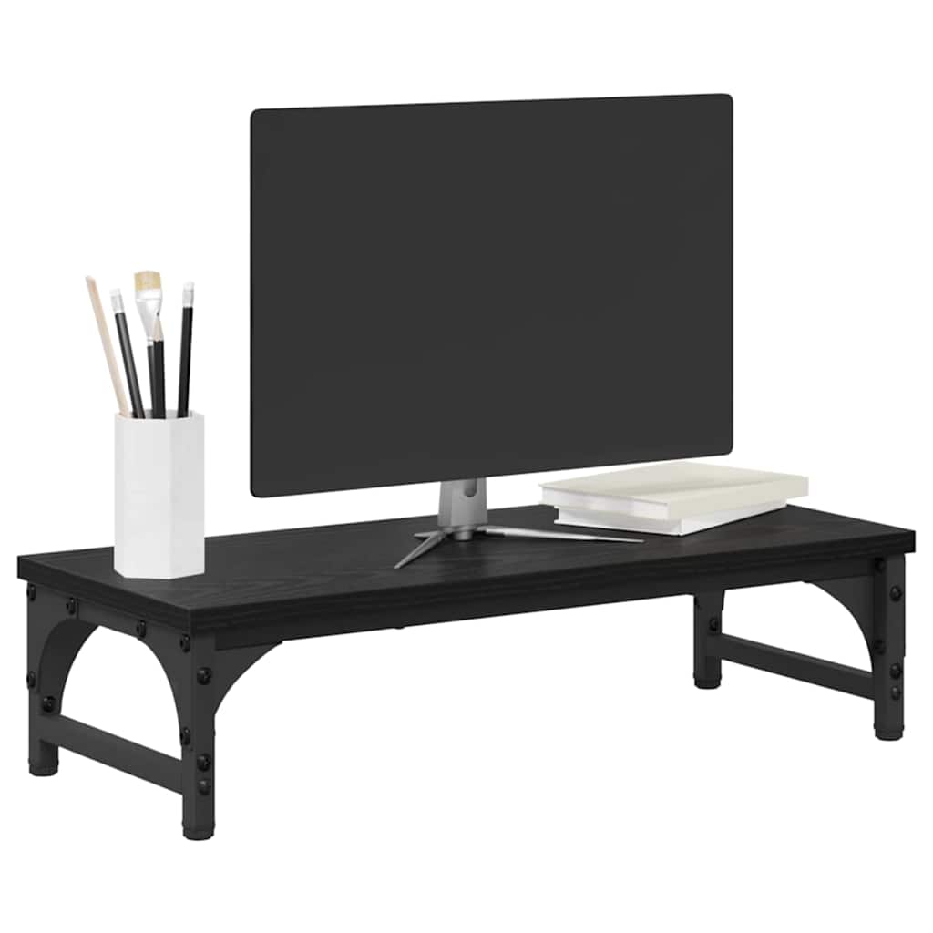 Supporto per Monitor Rovere Nero 55 x 23 x 14 cm
