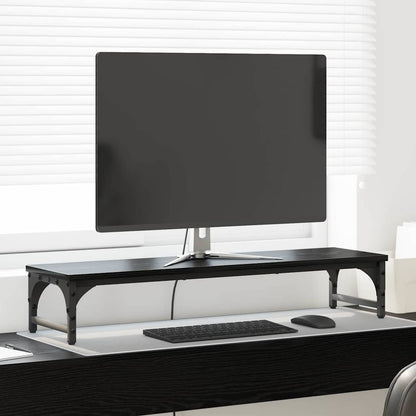 Supporto per Monitor Rovere Nero 85 x 23 x 15,5 cm