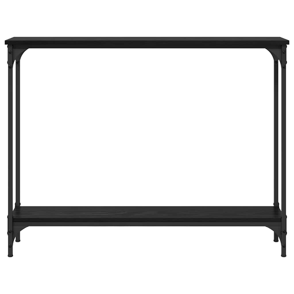 Tavolo consolle con lo scaffale Rovere Nero 100 x 22,5 x 75 cm