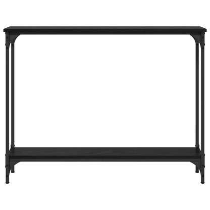 Tavolo consolle con lo scaffale Rovere Nero 100 x 22,5 x 75 cm