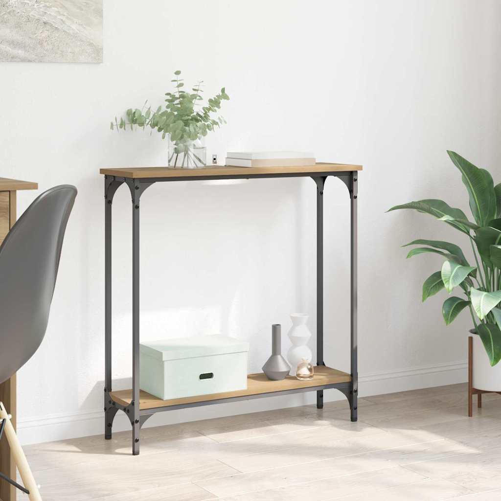 Tavolo consolle Rovere artigianale 75 x 22,5 x 75 cm