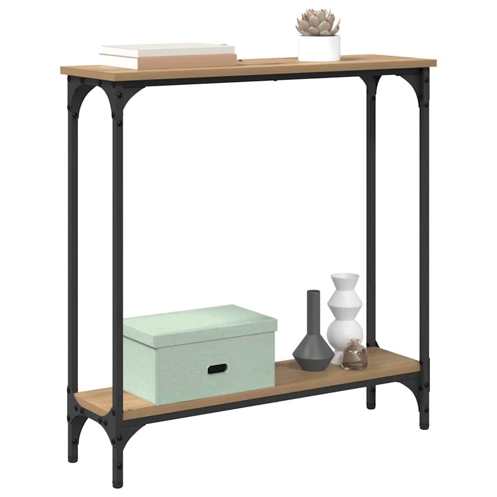 Tavolo consolle Rovere artigianale 75 x 22,5 x 75 cm