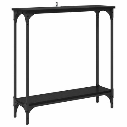 Tavolo consolle Rovere Nero 75 x 22,5 x 75 cm Legno multistrato