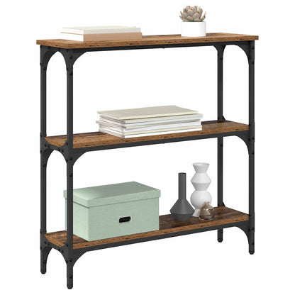 Tavolo consolle con lo scaffale Legno vecchio 75 x 22,5 x 75 cm