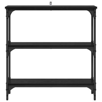 Tavolo consolle Rovere Nero 75 x 22,5 x 75 cm Legno multistrato