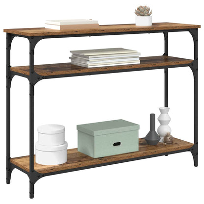 Tavolo consolle con lo scaffale Legno vecchio 100 x 29 x 75 cm
