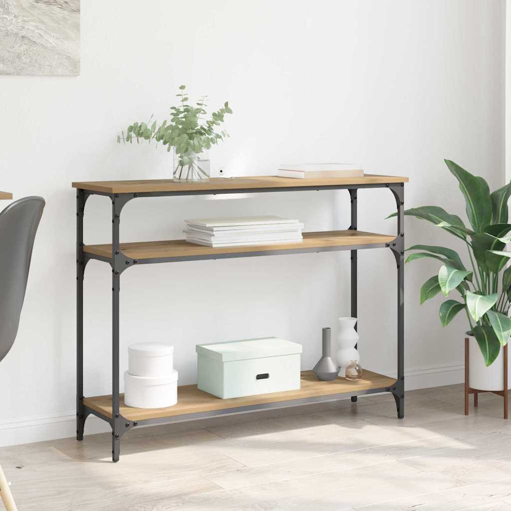 Tavolo consolle rovere artigianale 100 x 29 x 75 cm