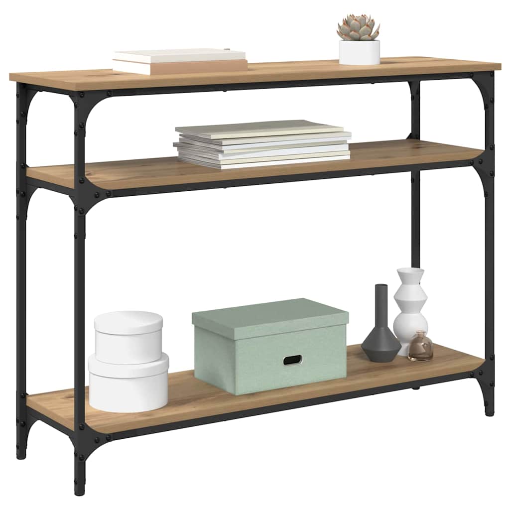 Tavolo consolle rovere artigianale 100 x 29 x 75 cm