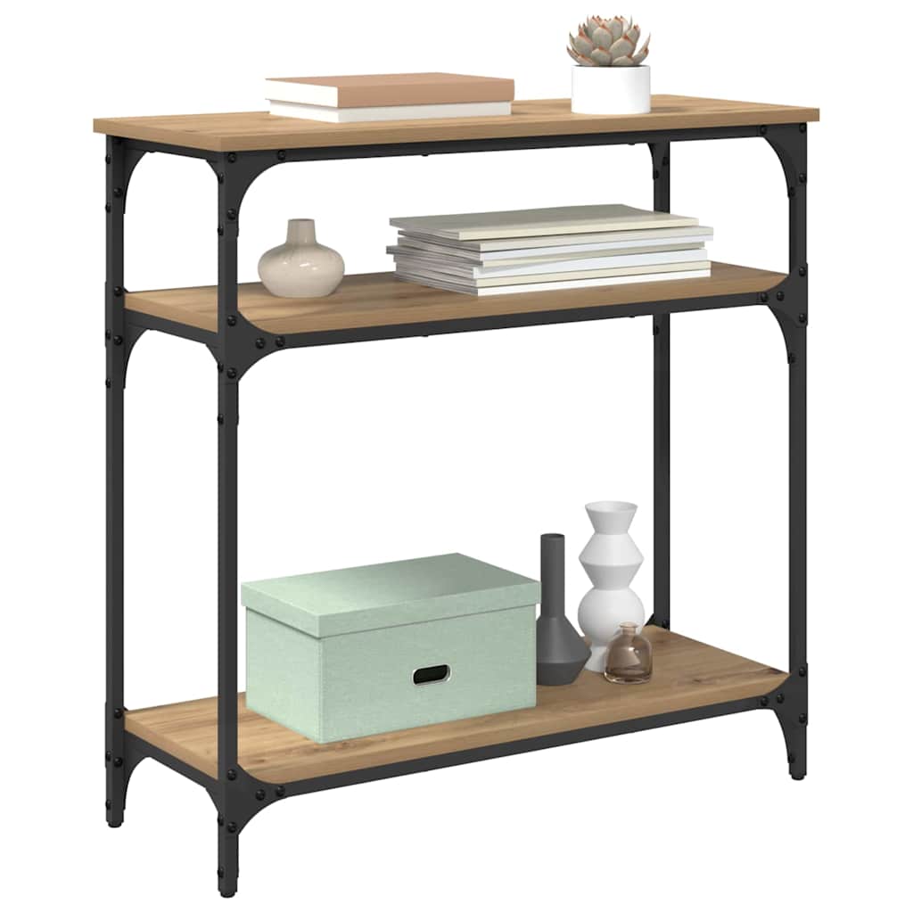 Tavolo consolle Rovere artigianale 75 x 29 x 75 cm