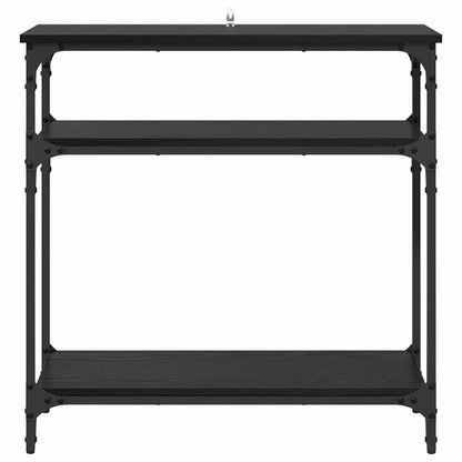 Tavolo consolle Rovere Nero 75 x 29 x 75 cm Legno multistrato