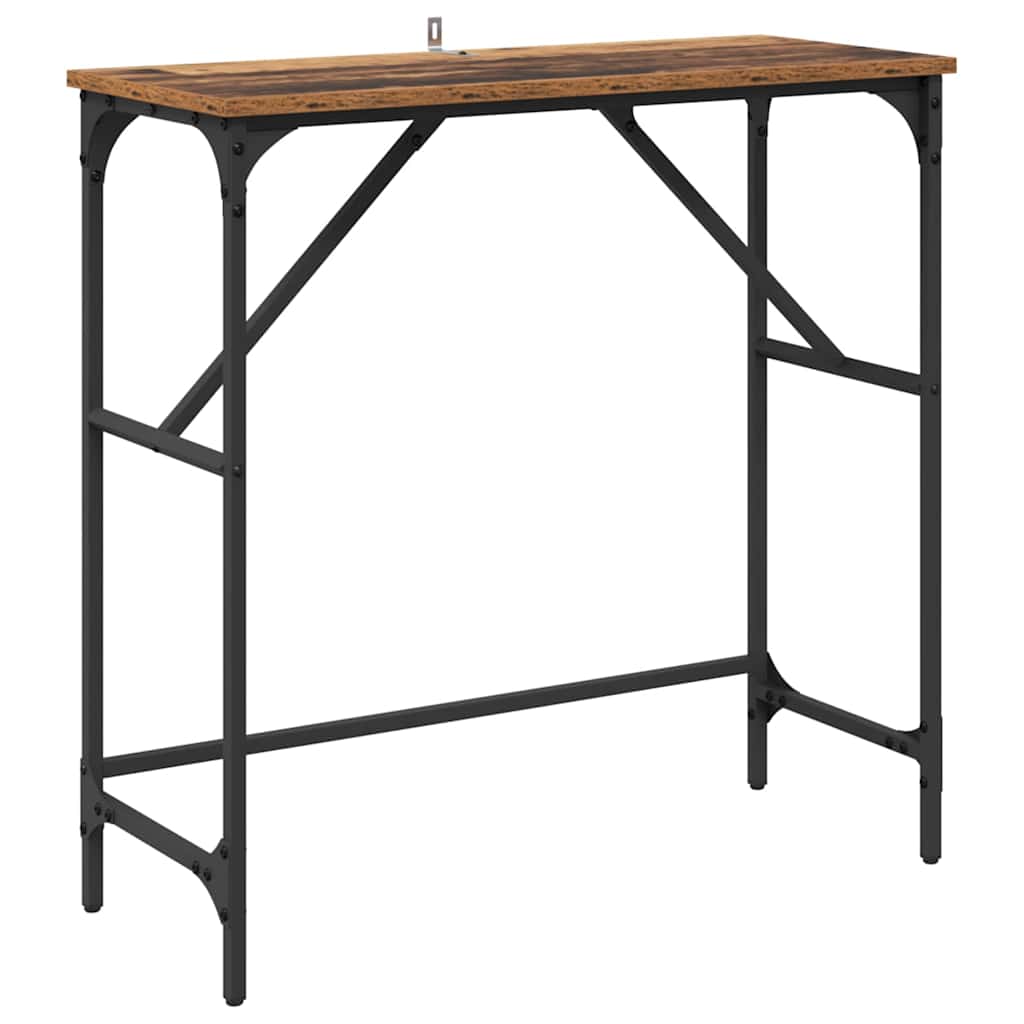 Tavolo consolle Legno vecchio 75 x 32 x 75 cm Legno multistrato