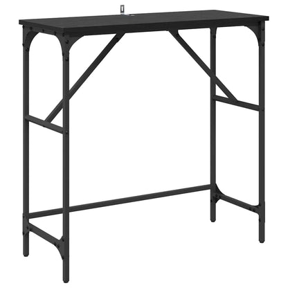 Tavolo consolle Rovere Nero 75 x 32 x 75 cm Legno multistrato