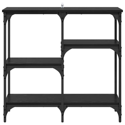 Tavolo consolle Rovere Nero 80 x 29 x 75 cm Legno multistrato
