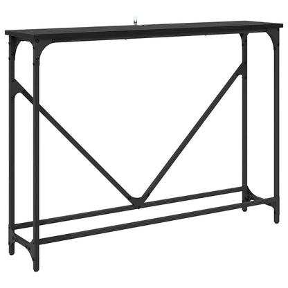 Tavolo consolle Rovere Nero 102 x 23 x 75 cm Legno multistrato