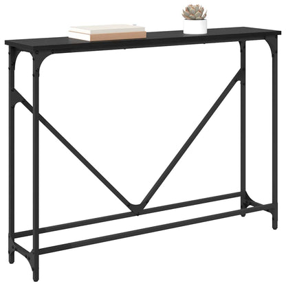 Tavolo consolle Rovere Nero 102 x 23 x 75 cm Legno multistrato
