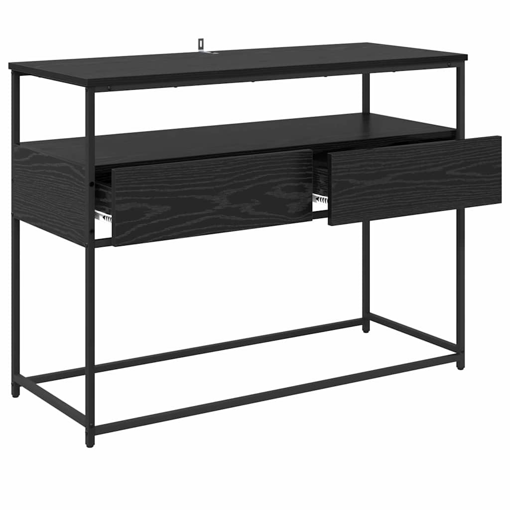 Tavolo consolle Rovere Nero 100 x 40 x 75 cm Legno multistrato