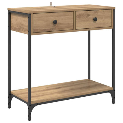 Tavolo consolle rovere artigianale 75 x 34.5 x 75 cm
