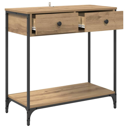 Tavolo consolle rovere artigianale 75 x 34.5 x 75 cm
