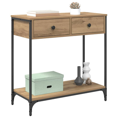Tavolo consolle rovere artigianale 75 x 34.5 x 75 cm
