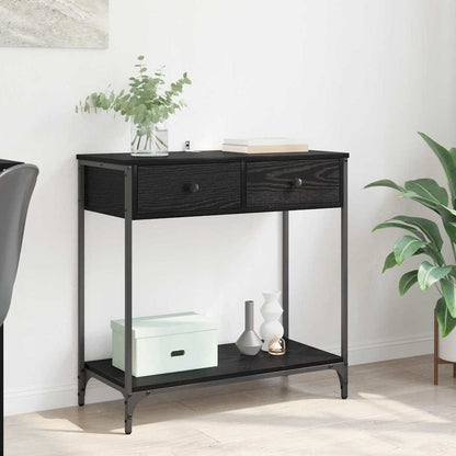 Tavolo consolle Rovere nero 75 x 34.5 x 75 cm Legno multistrato