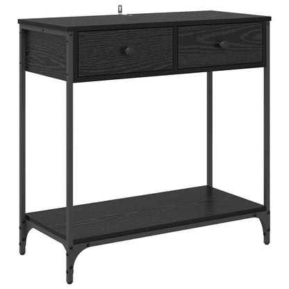 Tavolo consolle Rovere nero 75 x 34.5 x 75 cm Legno multistrato