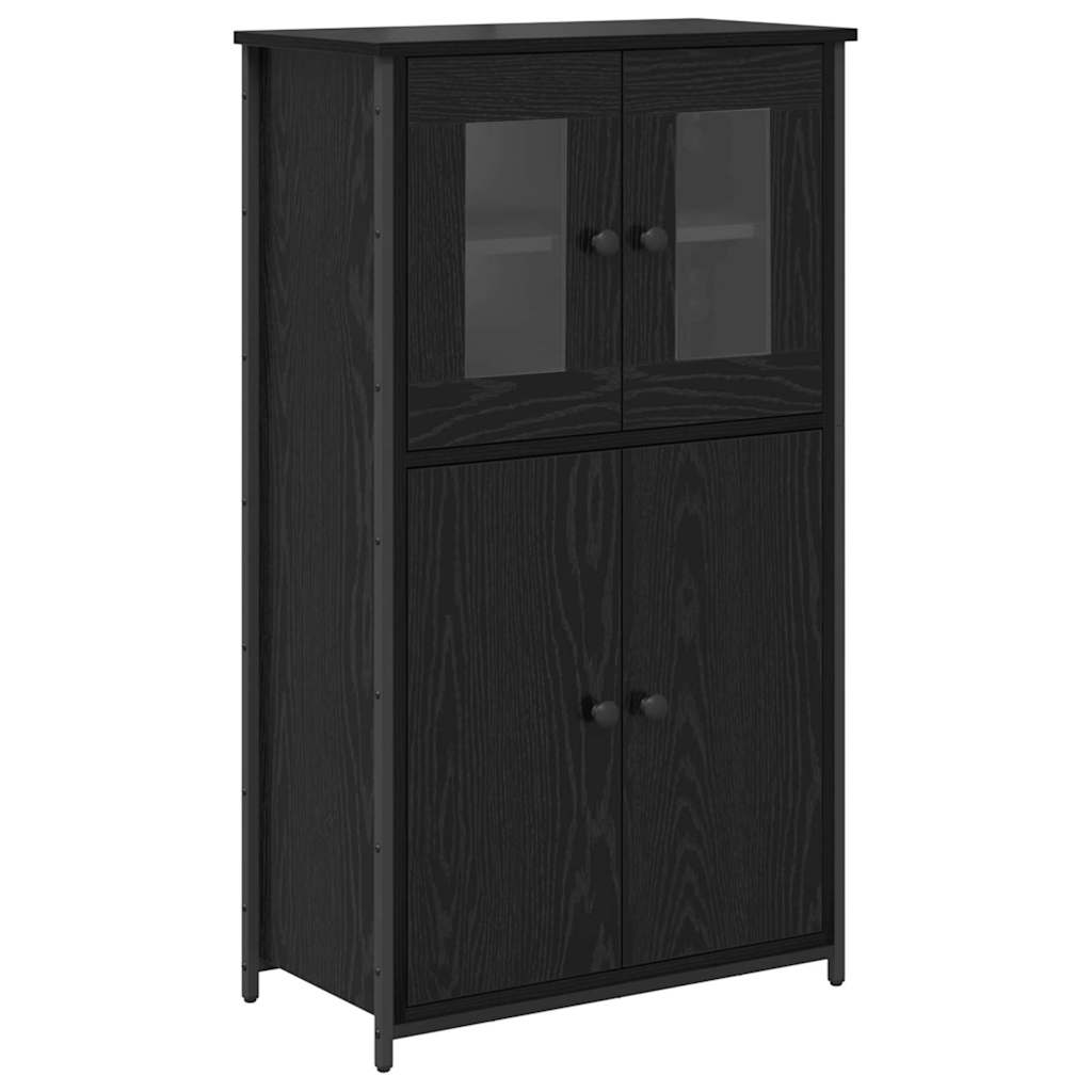 Credenza Rovere Nero 62 x 32 x 106,5 cm Legno multistrato