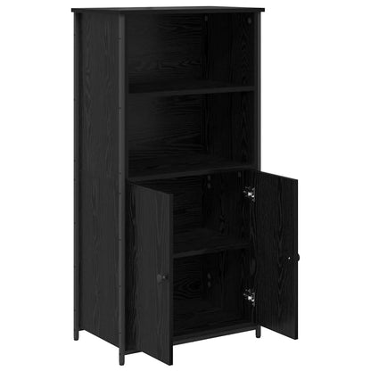Credenza Rovere Nero 62 x 36 x 121,5 cm Legno multistrato
