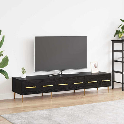 Mobile TV Rovere nero 150 x 36 x 30 cm Legno multistrato