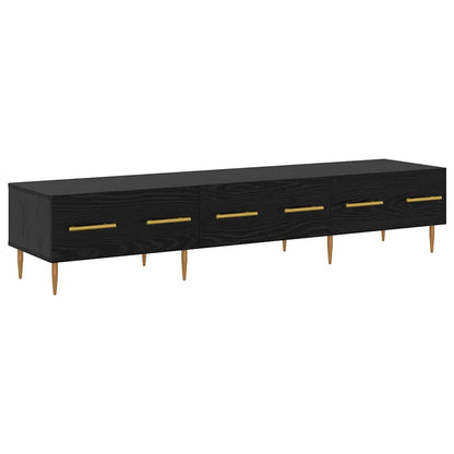 Mobile TV Rovere nero 150 x 36 x 30 cm Legno multistrato