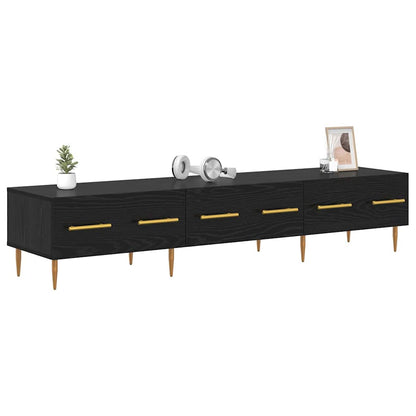 Mobile TV Rovere nero 150 x 36 x 30 cm Legno multistrato