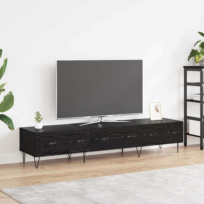 Mobile TV Rovere nero 150 x 36 x 30 cm Legno multistrato