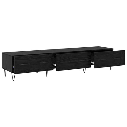 Mobile TV Rovere nero 150 x 36 x 30 cm Legno multistrato