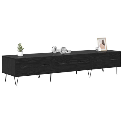 Mobile TV Rovere nero 150 x 36 x 30 cm Legno multistrato