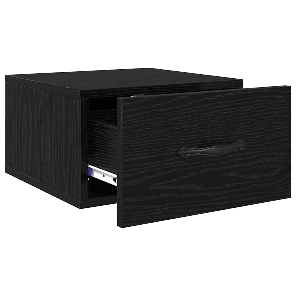 Armadio da Notte Rovere nero 35 x 35 x 20 cm Legno multistrato