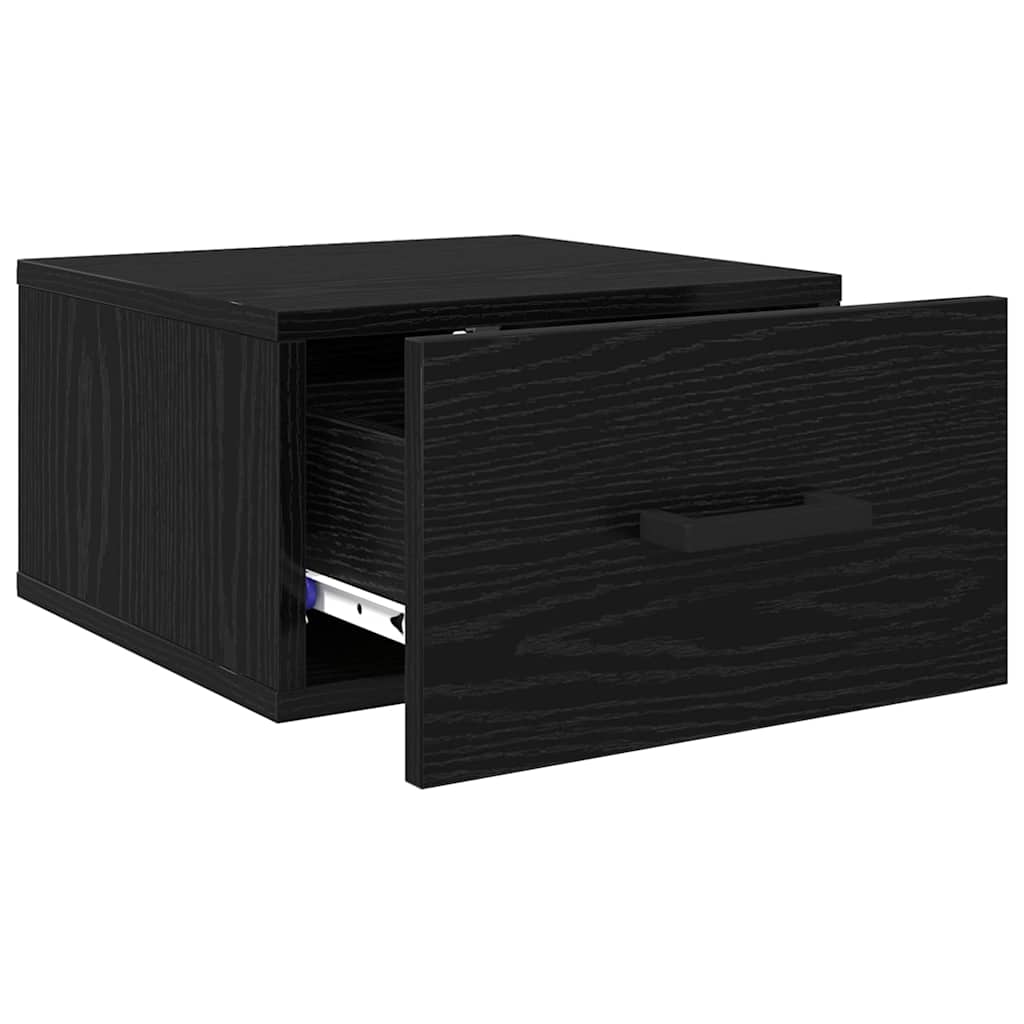 Armadio da Notte Rovere nero 35 x 35 x 20 cm Legno multistrato