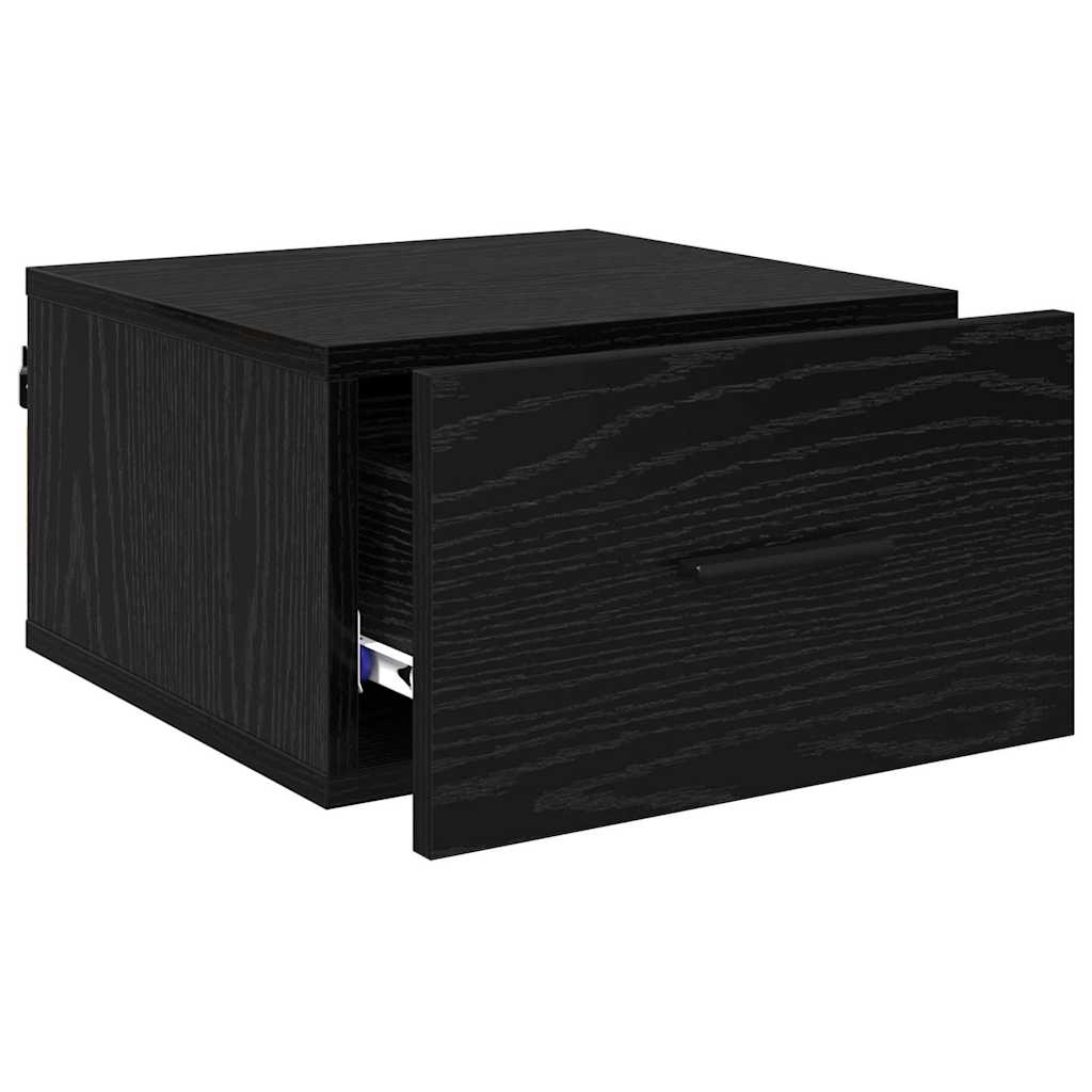 Armadio da Notte Rovere nero 35 x 35 x 20 cm Legno multistrato
