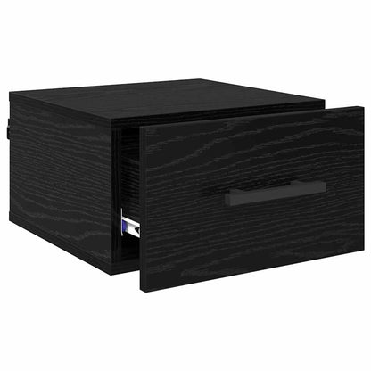 Armadio da Notte Rovere nero 35 x 35 x 20 cm Legno multistrato