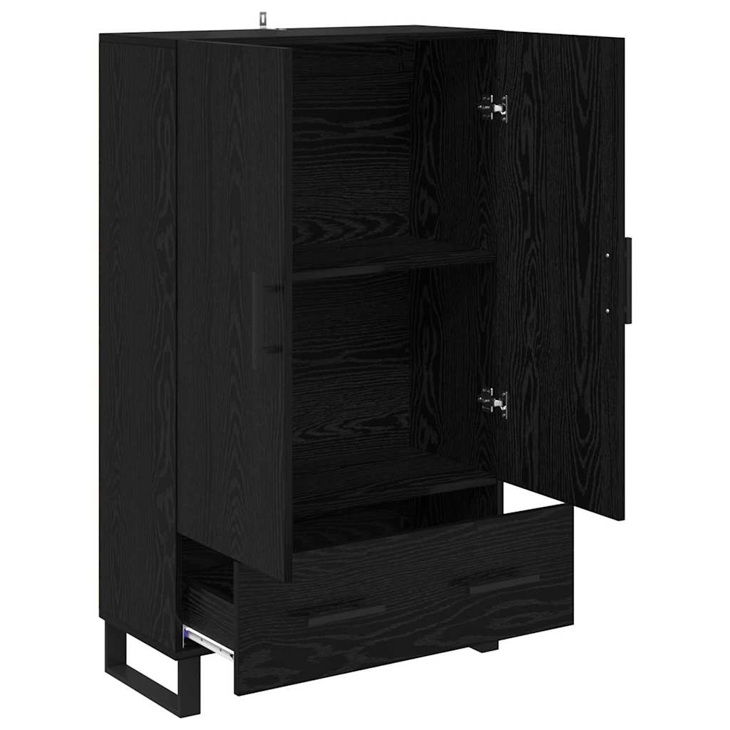 Credenza Rovere Nero 69,5 x 30 x 115 cm Legno multistrato