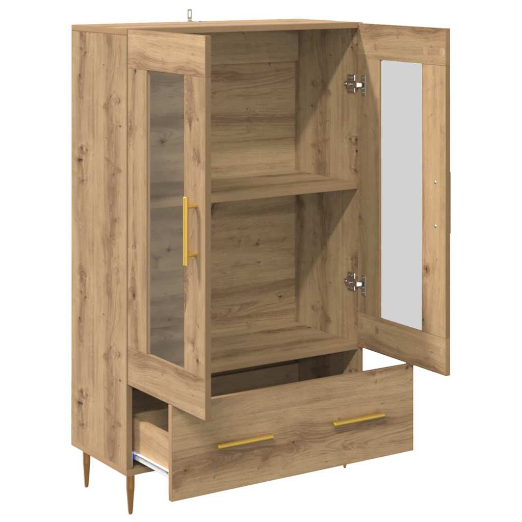 Credenza con cassetto Rovere artigianale 69,5 x 31 x 115 cm