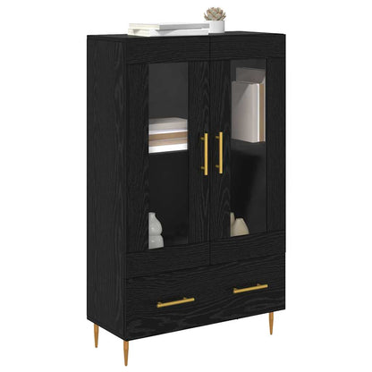Credenza con cassetto Rovere Nero 69,5 x 31 x 115 cm
