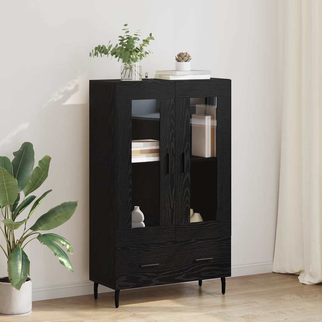 Credenza Rovere Nero 69,5 x 31 x 115 cm Legno multistrato