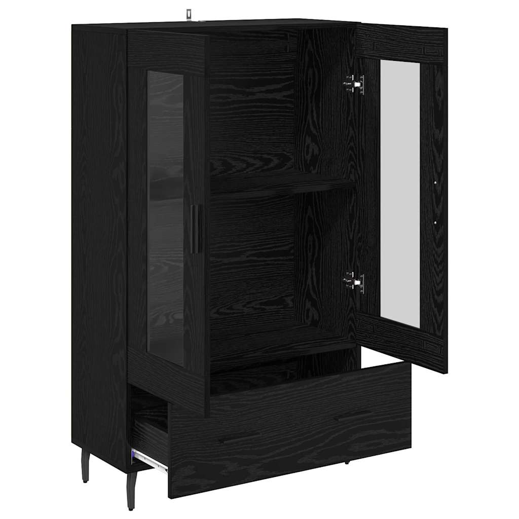 Credenza Rovere Nero 69,5 x 31 x 115 cm Legno multistrato