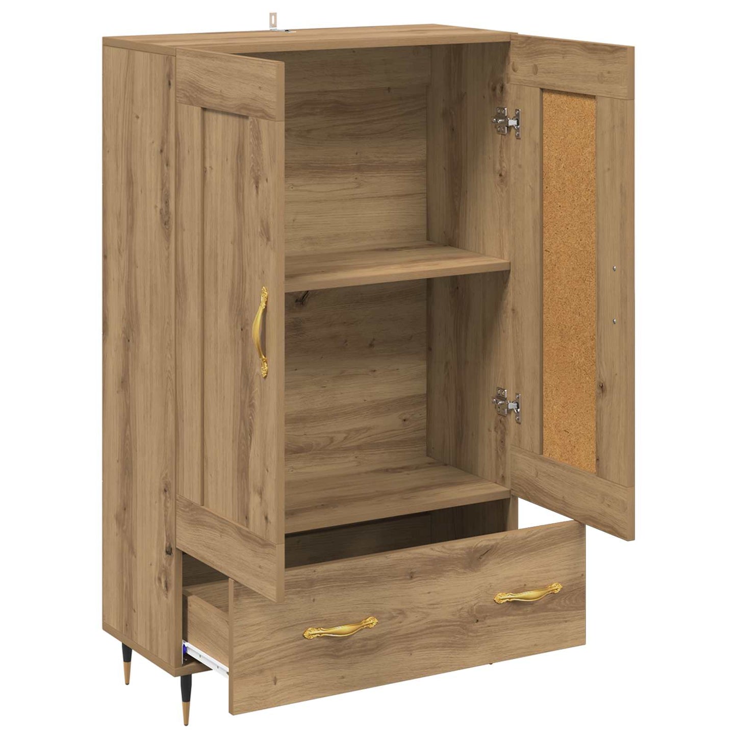 Credenza con cassetto Rovere artigianale 69,5 x 31 x 115 cm