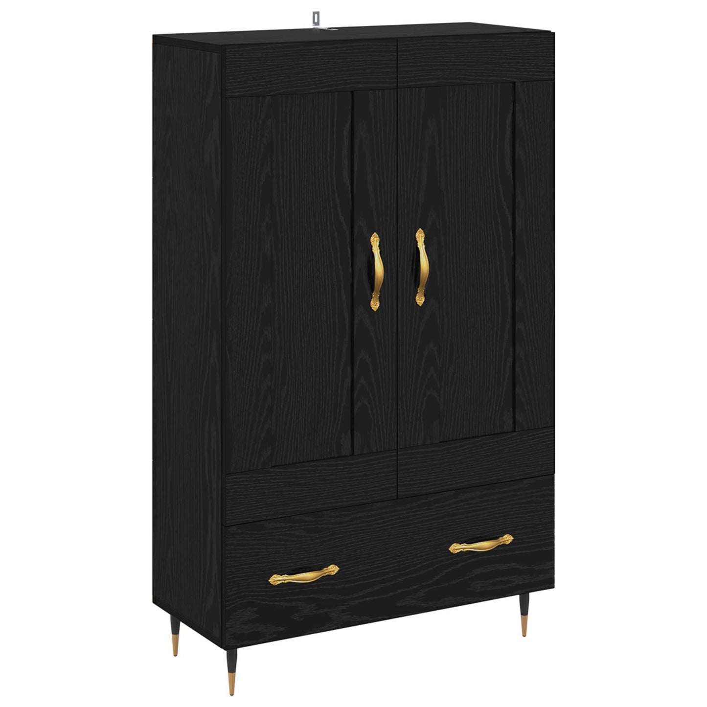 Credenza Rovere Nero 69,5 x 31 x 115 cm Legno multistrato